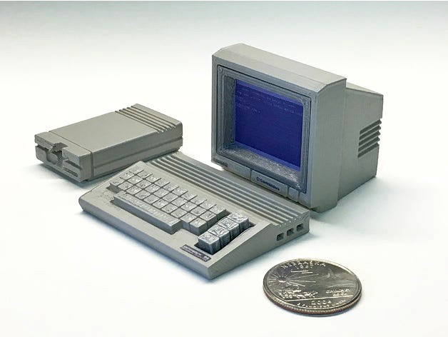 Mini Commore C-64c with 1084 Monitor by RabbitEngineering