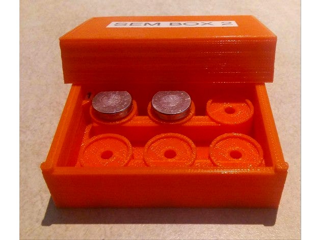 SEM Specimen Box for Pin Stub Mounts by ebsee