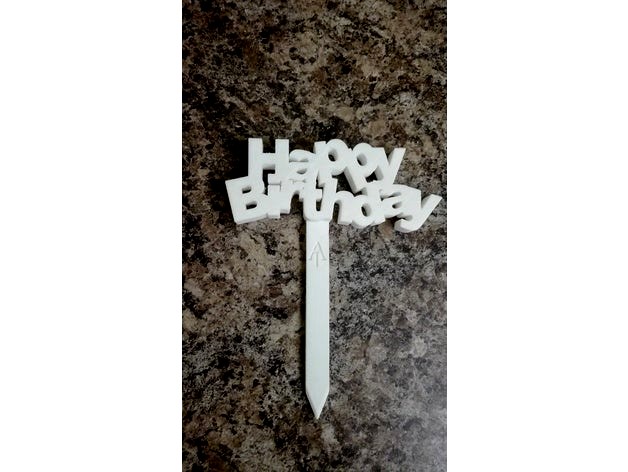 Happy Birthday plant sign tag by Admant77