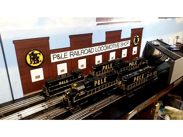 P&LE McKees Rocks Locomotive Shop Wall V2.1 by SanDiegoMark