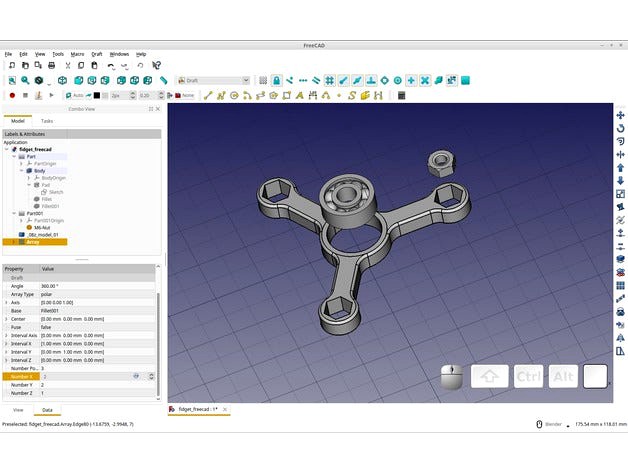 Design a Fidget with FreeCAD by mathcodeprint
