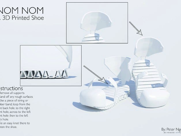 Nom Nom v1.0 - A 3D Printed Shoe by HorusX5