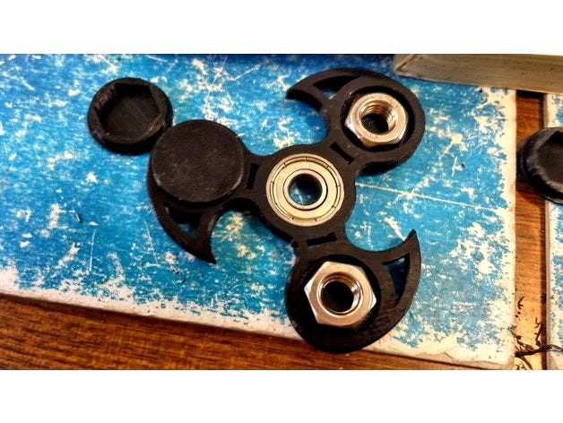 Sustitución rodamiento ZZ608 para  Fidget hand Spinner by rzarsan