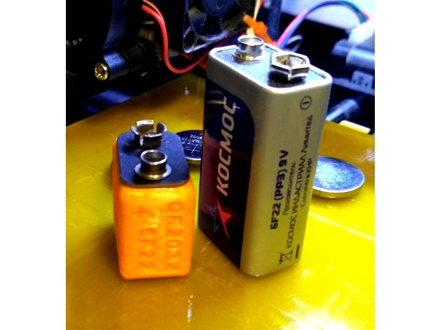 Battery adapter CR2032 to 6F22(9v) by SiberK