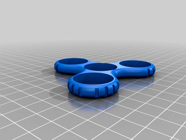 fidget spinner with ridges by cartermann14