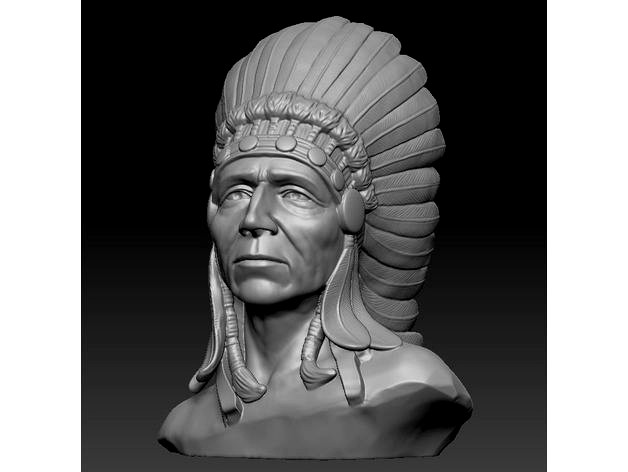 Native American Bust by JitsPrintingPress