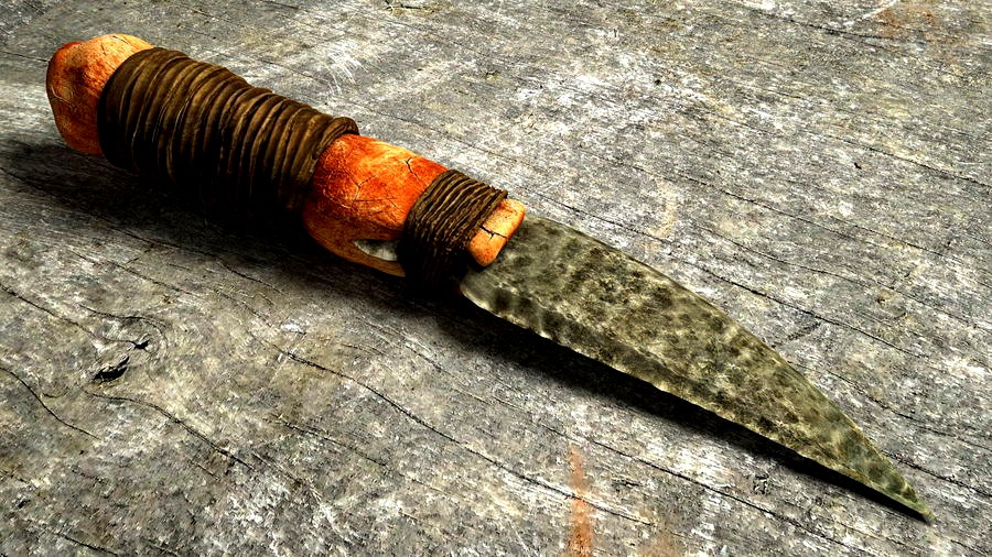 Stone Dagger Vintage Primeval Knife