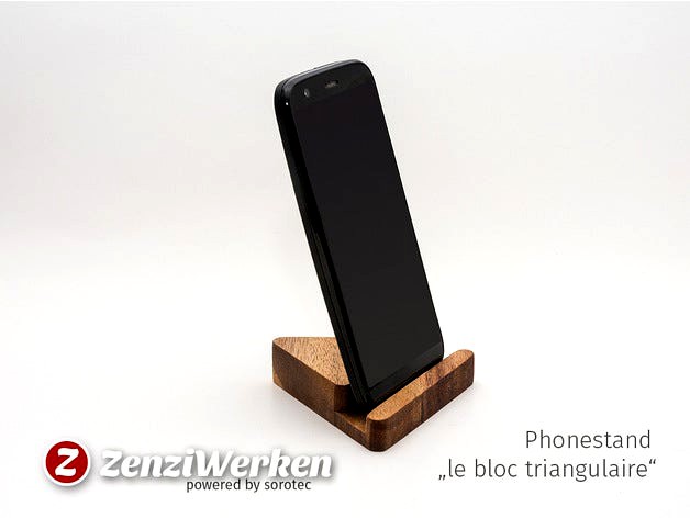 Smartphonestand "le bloc triangulaire" cnc/fdm by ZenziWerken