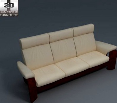 Pegasus 3-seat sofa 3D Model