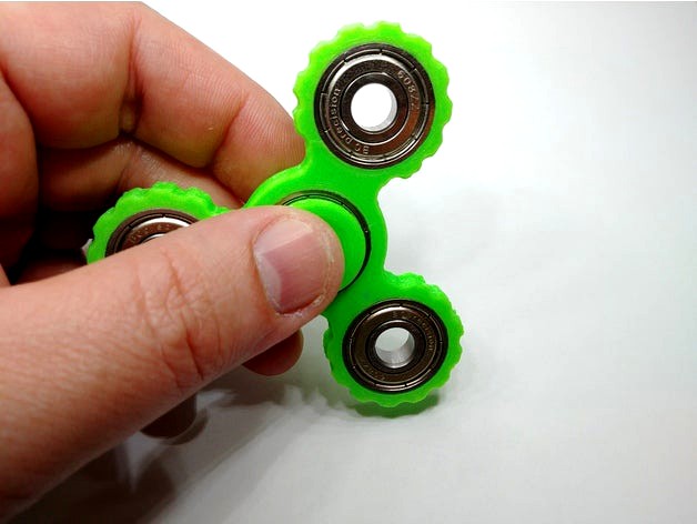 Fidget Spinner 3 planet ribbed by mistertech