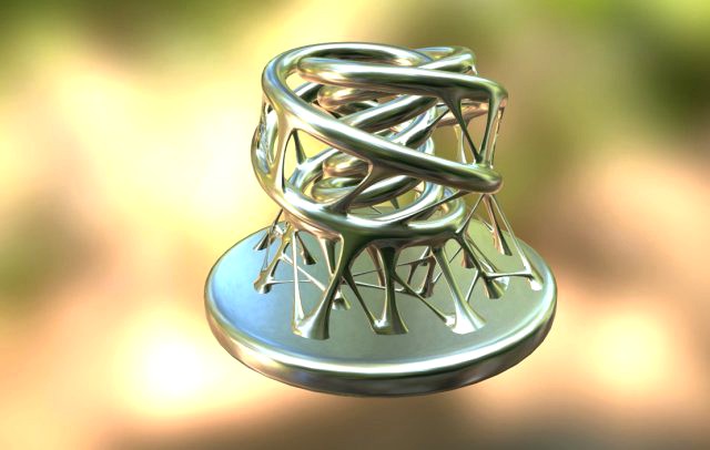 Chrome sculpture 3D Model