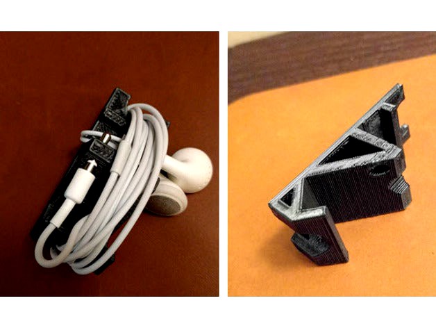Portable Phone Stand 45°(and 3°) + Cord Wrap by themobileexperience