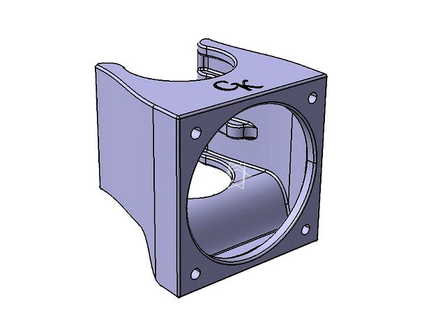 40mm Fanduct for Kossel Hotend (25mm dia) by CK_Cengiz