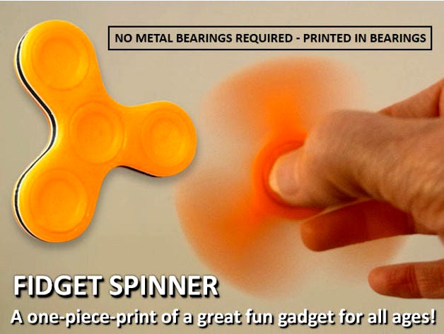 Fidget Spinner - One-Piece-Print / No Bearings Required! by muzz64