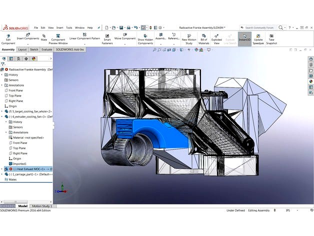 Heat exhaust for Frankenstein E3D V6 carriage  by wrthg