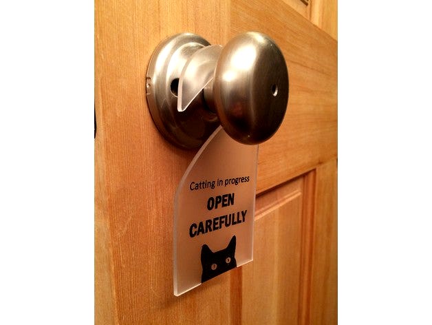 Cat door hanger by ThatSlacker