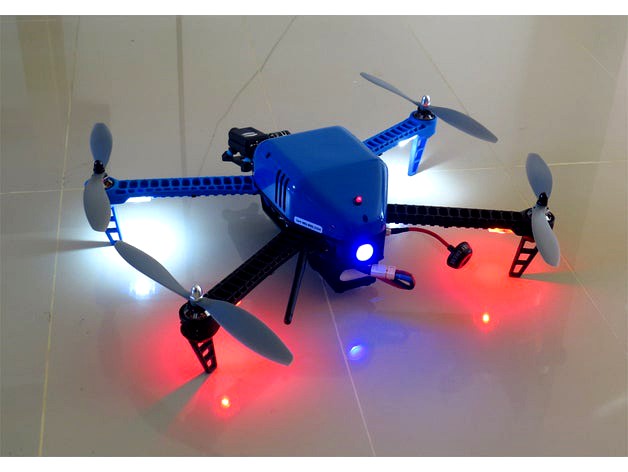 "SkyFlea" 3D-Printed Quad-V Drone by tombkk