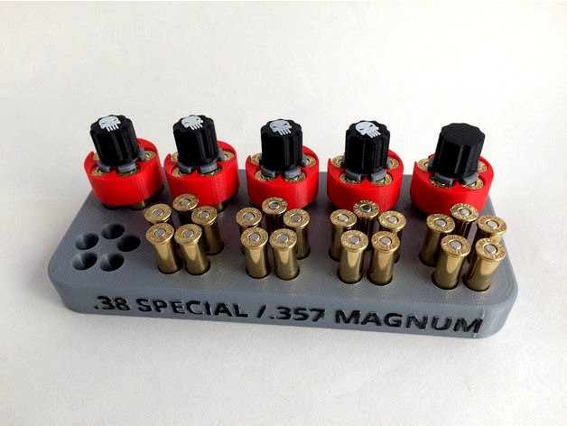 Loading Block for 5 Round Speed Loader. (.38/.357) by sthone