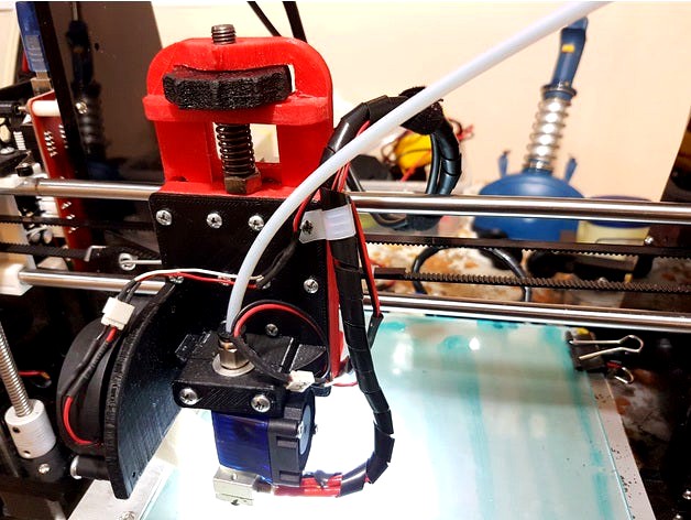 Anet A8 Bowden E3D-V6 print head mounting to suit Micrometer Height Adjuster by sportssedan