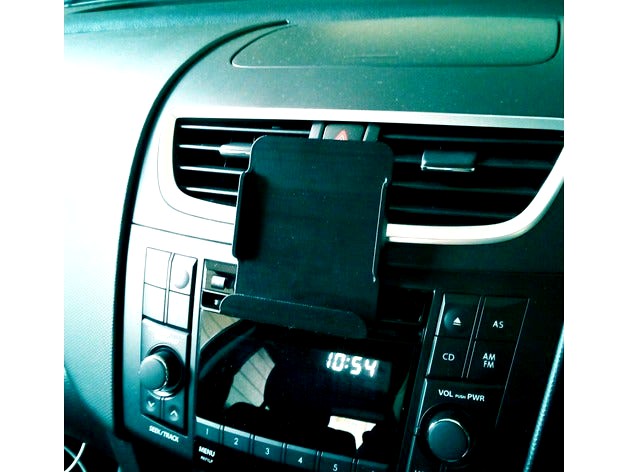 SmartPhone Car Holder - CD mount (more easy printable) by m0a