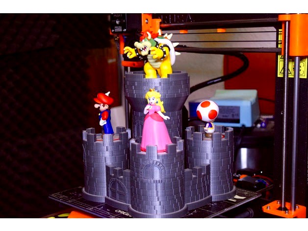 Bowser's Keep Amiibo Display Base by ChrisTheViolaNerd