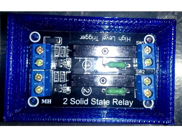 Caja para placa con rele de estado solido de 2 canales Omron  g3mb-202P  by tximy