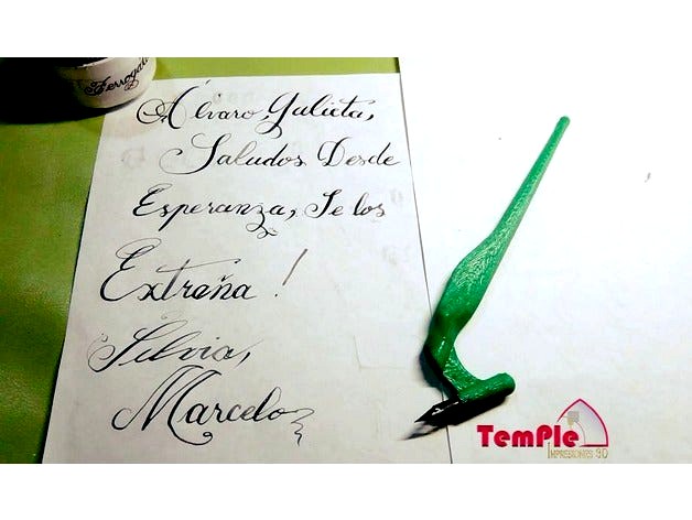 Oblique nib holder for Copperplate calligraphy by theremar