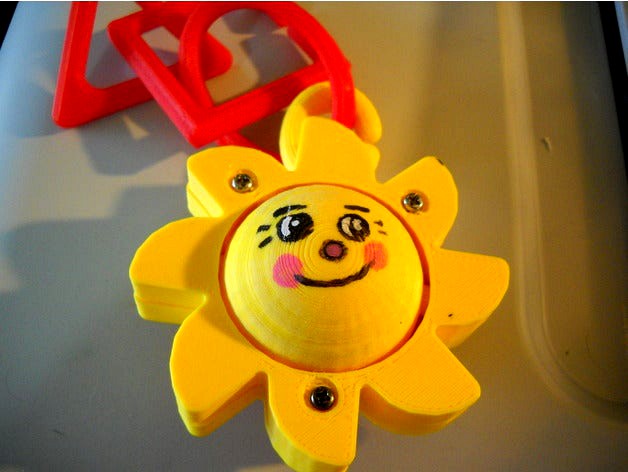 baby toy happy sun spinner by caj