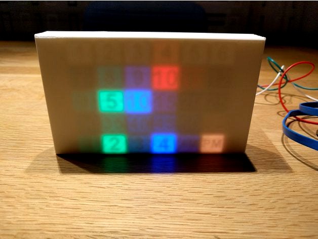 12h led clock matrix style by Angel3D