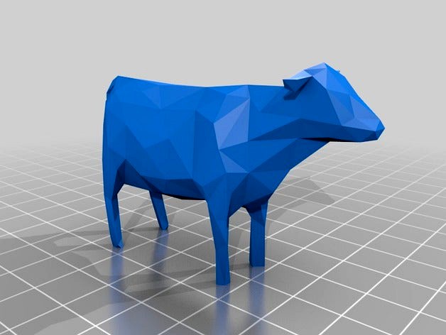 Low Poly Cow by Tyrdle