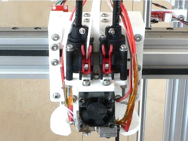 3-wheeled or Linear Railed Modular X-carriage (D-Bot Core_XY 3D Printer) by printingSome