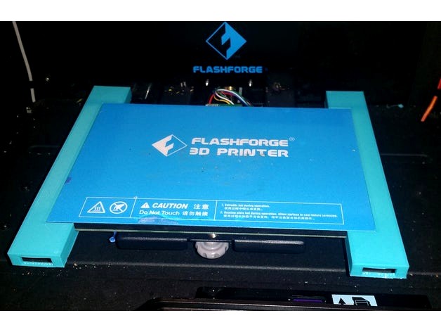 FlashForge New Creator Pro - Bed Extender - Sized for 8 x 10 Plexiglass by Timetoprint00