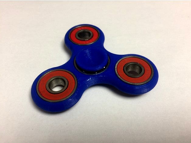 Fidget Spinner Toy by 2RobotGuys with custom finger pad by shaune23