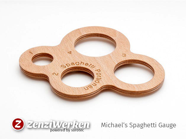 Michael's Spaghetti Gauge cnc/laser by ZenziWerken