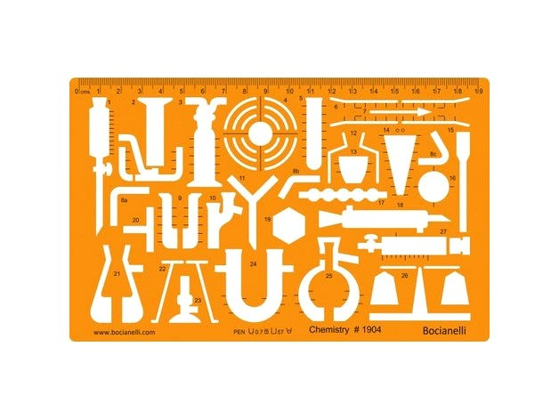Chemistry Stencil for Thingiverse User by Brokkus