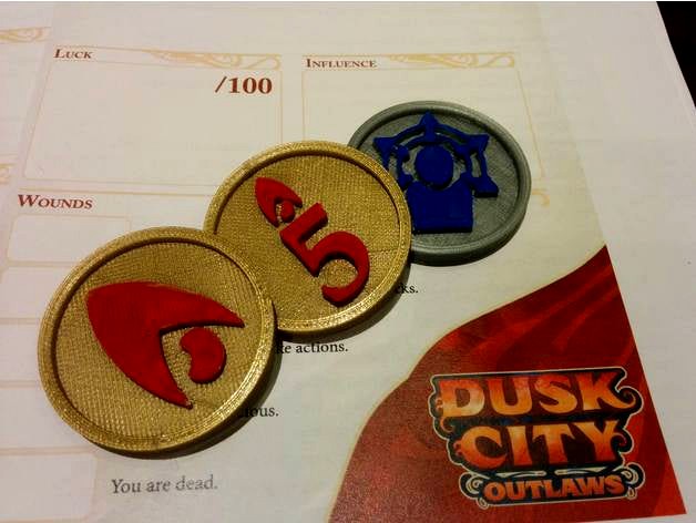 Dusk City Outlaws Game Tokens by FunbieStudios