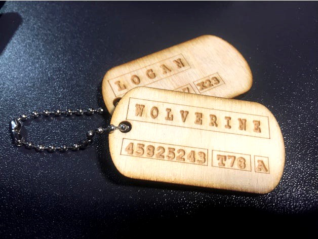 Logan Wolverine Dog Tags by West3DP