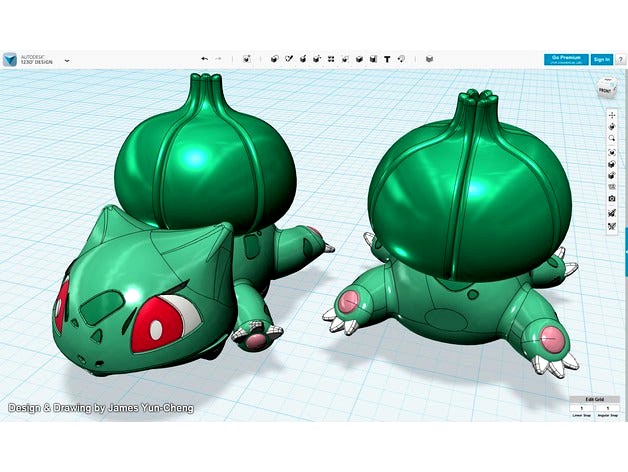 Pokémon - Bulbasaur pull back car toy by cycstudio