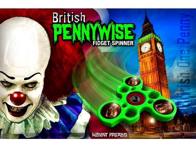 Pennywise Spinner - British penny version by HauntFreaks