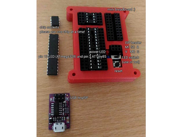 ATmega328p and ATtiny85 ISP programmer case + board tutorial by Alojz