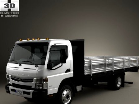 Mitsubishi Fuso Flatbed Truck 2013 3D Model