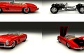 Fully Modelled Mercedes 300SL Roadster Red 3D Model