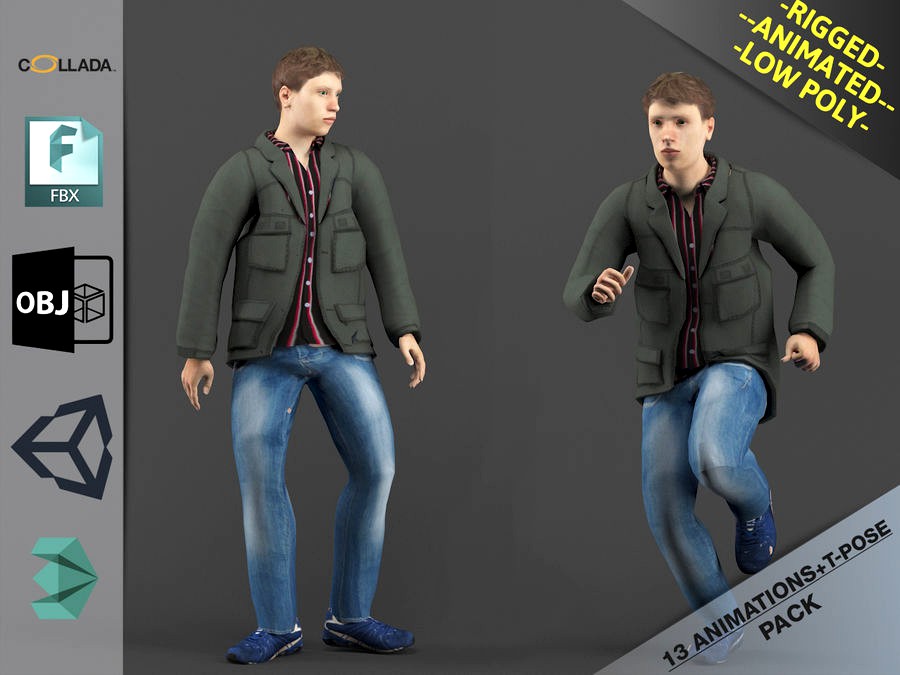 Young Man1 Animation Pack