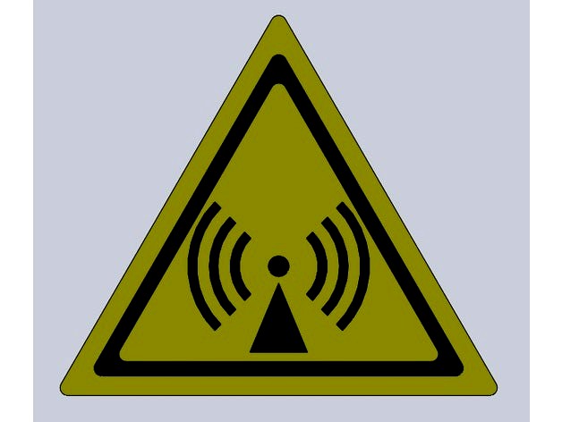 Non-ionizing radiation warning sign by Prospect3dlab