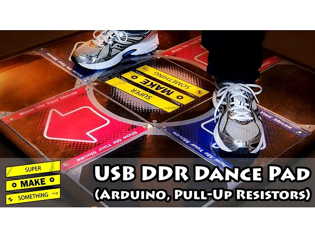 DDR Dance Pad Arduino Cover - Super Make Something Episode 9 by SuperMakeSomething