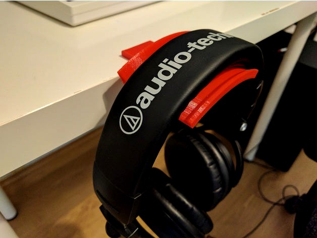 Headphone Holder for desk (everything 3dprinted) by arturogdc