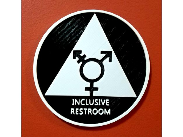 Inclusive Restroom Sign by CaptObvious