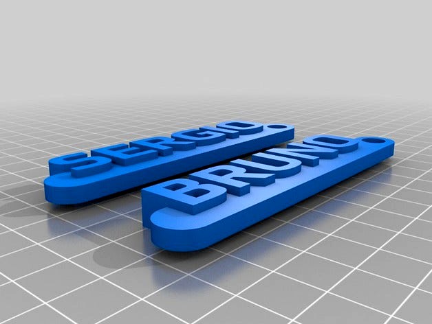 Parametric keychain with custom text by jorgecasas