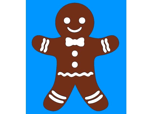 Gingerbread Man Fridge Magnet by wslab