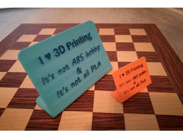 I love 3D printing.  It's not ABS hobby & It's not all PLA by Jimbotron